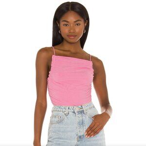 Superdown Jessa Ruched Tank in Pink